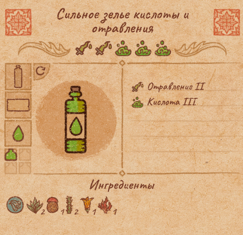 Рецепты всех сильных зелий(3ур.) в Potion Craft