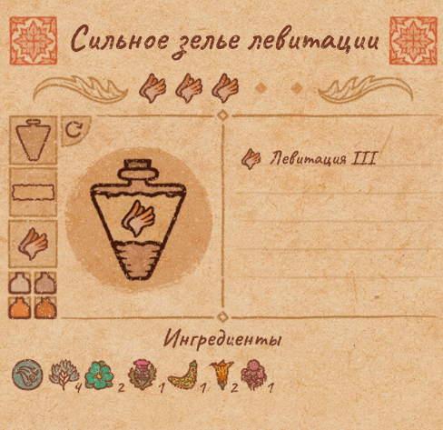 Рецепты всех сильных зелий(3ур.) в Potion Craft
