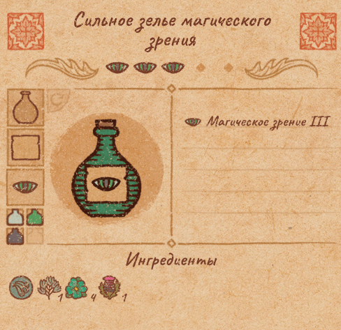 Рецепты всех сильных зелий(3ур.) в Potion Craft